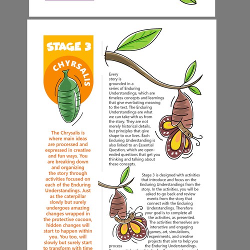 Design di Design butterfly metamorphosis illustrations in a whimsical, sketch-like style for teens di Koushik_nm