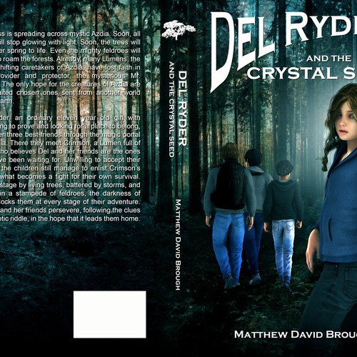 Create an eye catching book cover for middle grade fantasy adventure, Del Ryder and the Crystal Seed Design von DHMDesigns