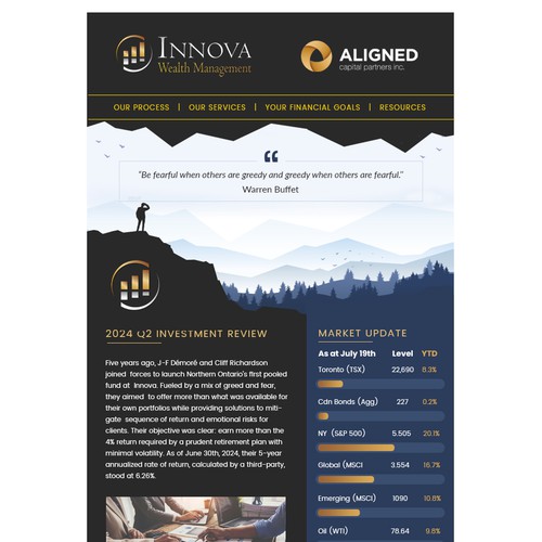 Modern Design for Investment Newsletter Wanted! Design by Silviab1