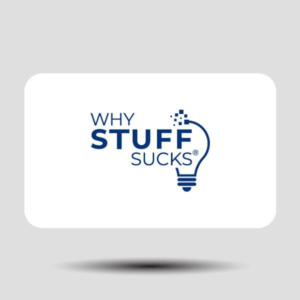 Design by Khadiza.A titled "Why Stuff Sucks® Logo (a Digital Transformation Brand)"