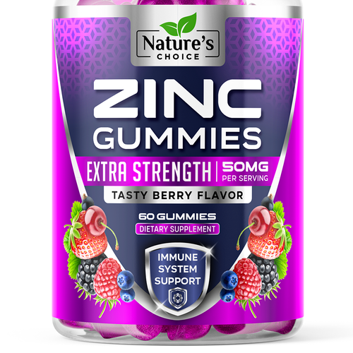 Tasty Zinc Gummies design needed for Nature's Choice Design by ZAKIGRAPH ®