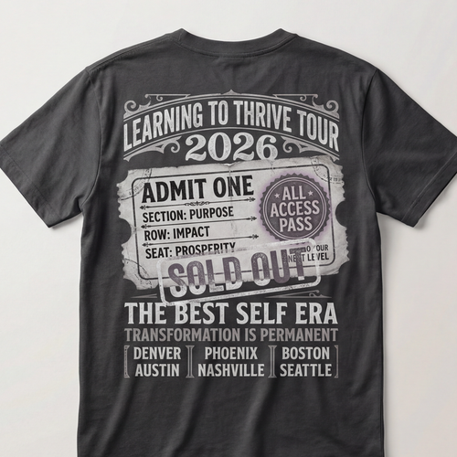 "Fun, Vintage Concert ticket tshirt design to instill pride in for company top performers" winning Logo & brand identity pack