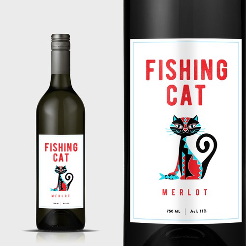 Design a modern wine label for a small new independent brand in India's emerging market (our wine bottled in Italy) Design by mata_hati