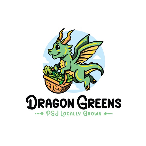 Dragon Greens Logo design