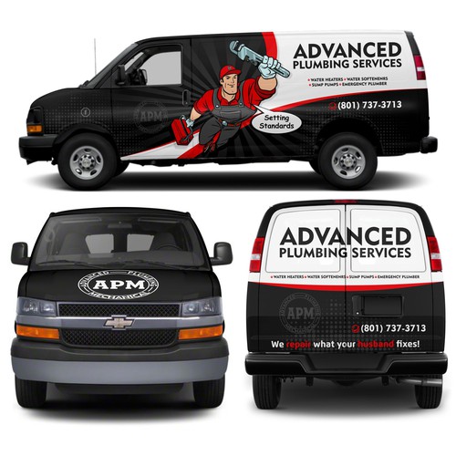 Looking for an eye catching Plumber van wrap Design by SFZ_design