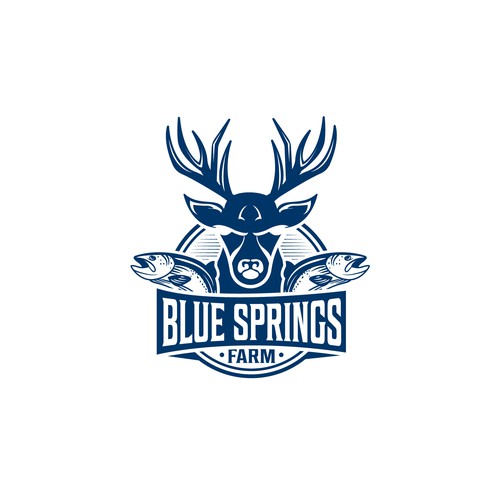 Logo for our Der hunting and bass fishing recreational farm Design by M.Siddique