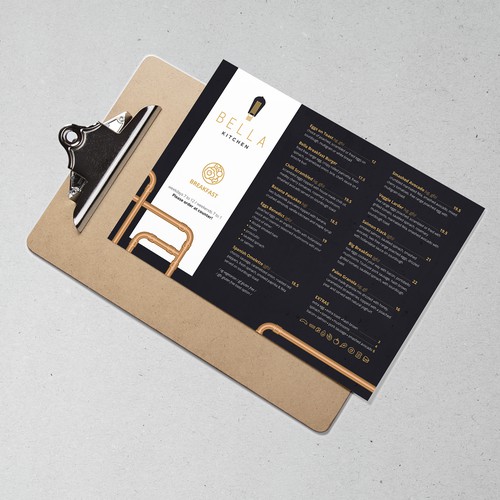 Industrial Menu Design Design by byBeatrice