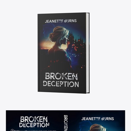 Book cover design for a novel called Broken Deception Design by SamArt❄️