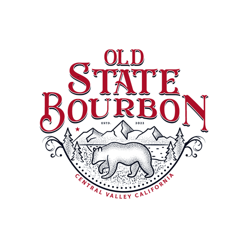 Logo design for a new Bourbon Whiskey company. Design by GonzArts