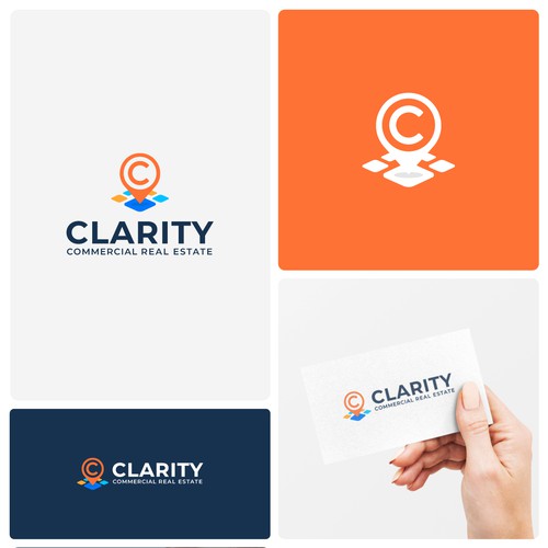 Logo + Brand Guide for Clarity Commercial Real Estate Design by Oranye Putih