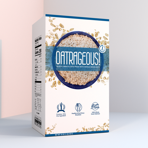 * Looking for an EYE-CATCHING and ELEGANT packaging design for Oatmeal * Design by MKZ STUDIO