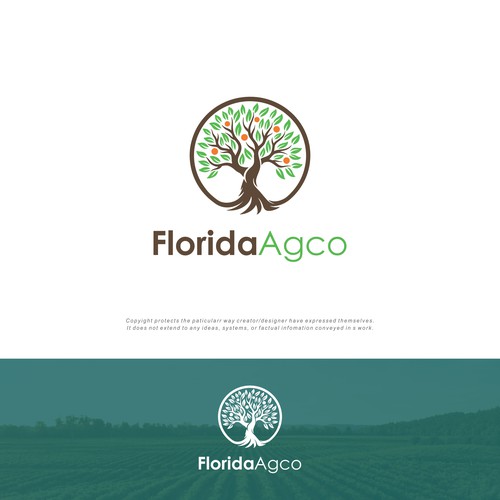 Agriculure services business logo with a focus on Florida Citrus Design by Orn DESIGN