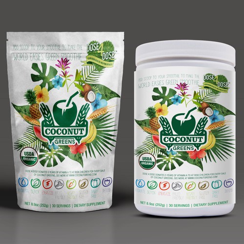 Create stunning new packaging and label for Coconut Greens Design by neoflexdesign