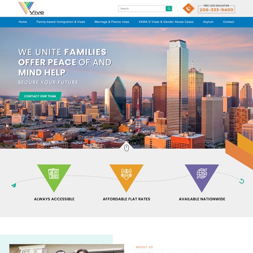 Immigration Work Permit Site Focused Redesign デザイン by OMGuys™