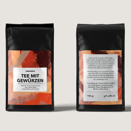 Cascara tea label Design by aran&xa