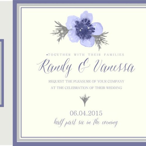 Create a modern, unique, and trend-forward wedding invitation. Design by AnaLogo
