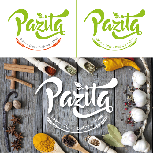 buscando un logo para Pazita, que quiere dar sabor en la cocina Design by DWOLF EG