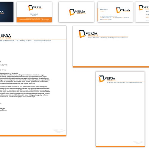Versa Ventures business identity materials Ontwerp door i's design