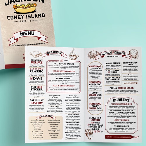 Coney island deals menu