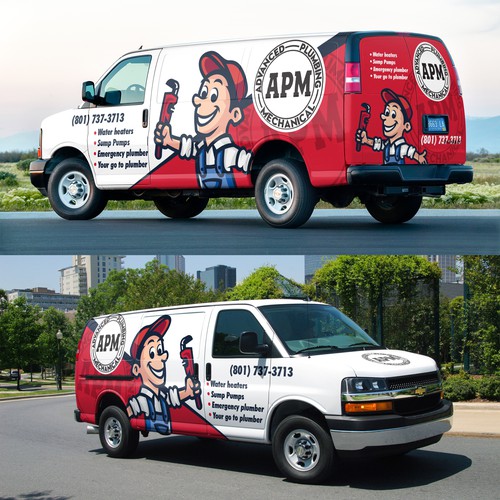 Looking for an eye catching Plumber van wrap Design by Nadun Prabodana