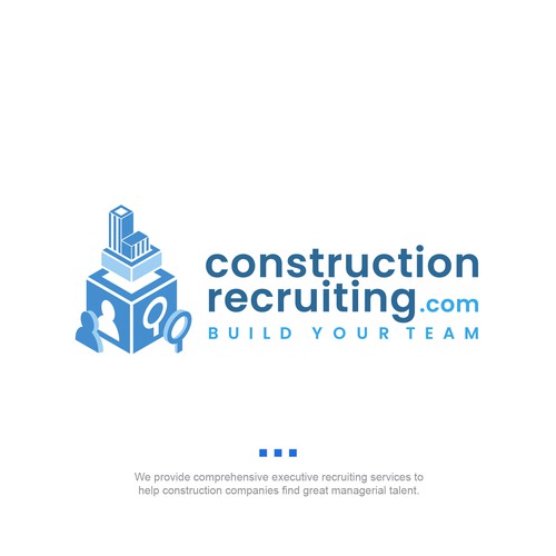 constructionrecruiting.com logo to appeal to construction companies who need to find great talent Design by gigigraphic