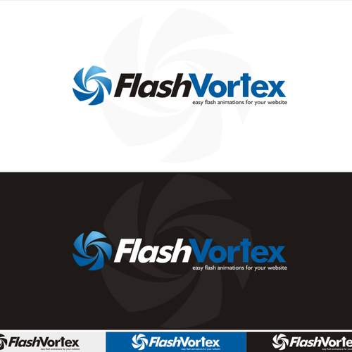 FlashVortex.com logo Ontwerp door Grayhound