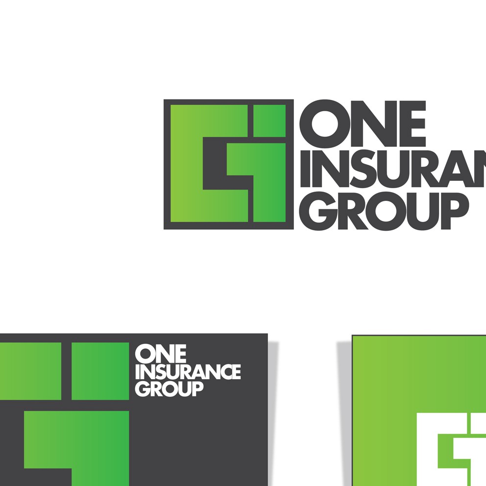 Insurance broker logo with the title 'Help One Insurance Group with a new logo and stationary'