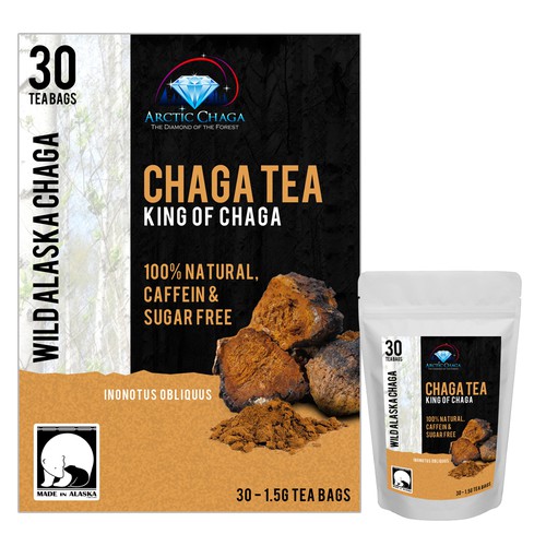 Arctic Chaga Label New Look Design réalisé par Jubert Emil