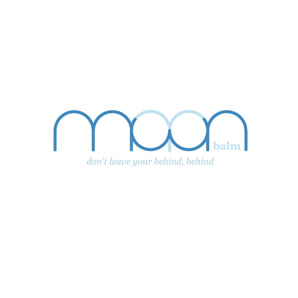 Logo for deodorant for the rear end called Moon Balm.