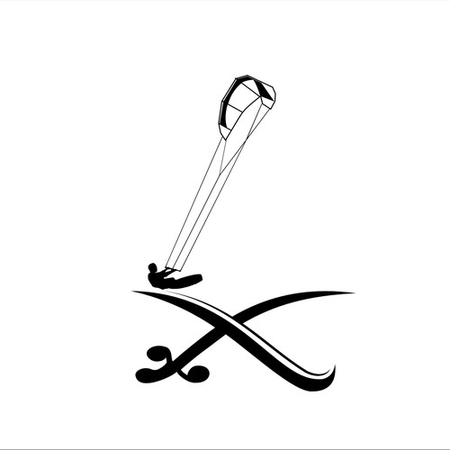 Kitesurfing logo riffing on the KSA emblem Design by NICKART