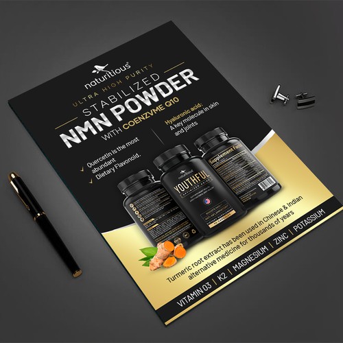 Guaranteed ! Anti-aging Supplement flyer or Leaflet Design by 123Graphics