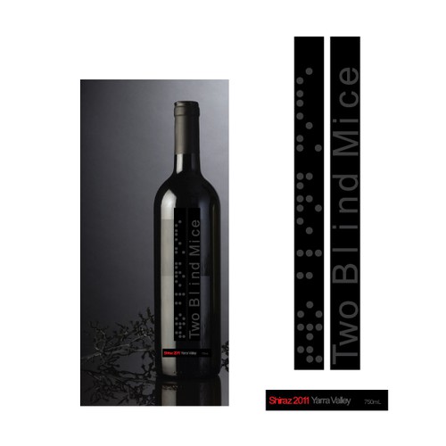 Create the next product label for Two Blind Mice Wines Réalisé par Dizziness Design