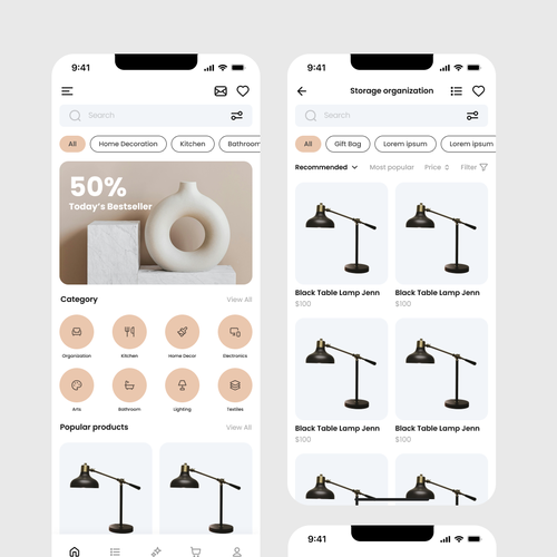 We need a powerful app design for selling home finds Design by Nur-Sana