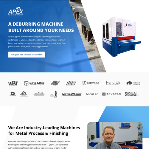 B2B Industrial Machinery - Lead Gen. "Welcome" Landing Page - TONS of Assets Included Design by Hilmi Arkan