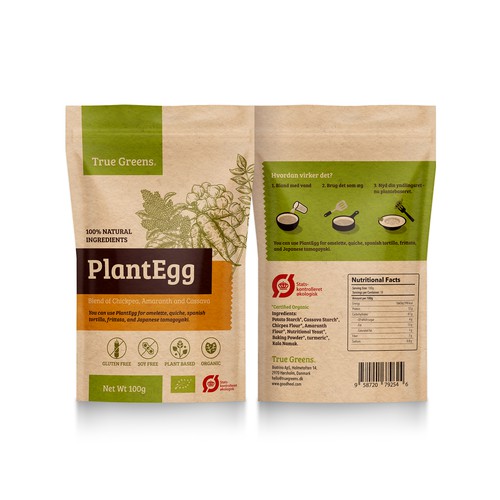 Plant based egg replacement - help fix the with plant based | Product packaging | 99designs