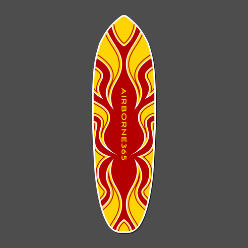 Surfboard Style Skate Deck Design Design by Digital Man ✅