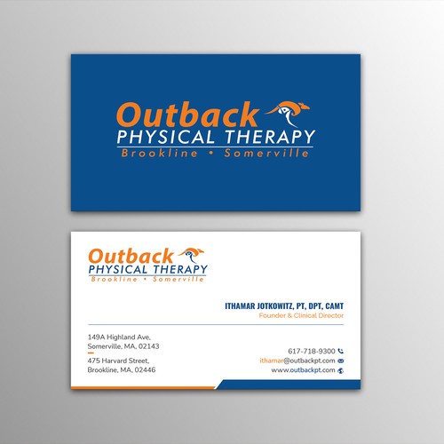 Business card for 2 clinic physical therapy office Design by ™SF_Design™