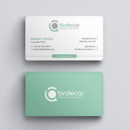 business card for company called birdie Design by Roni_