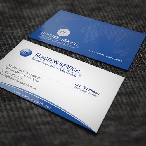 Create a new Business Card design for an Executive Search Company Design réalisé par conceptu