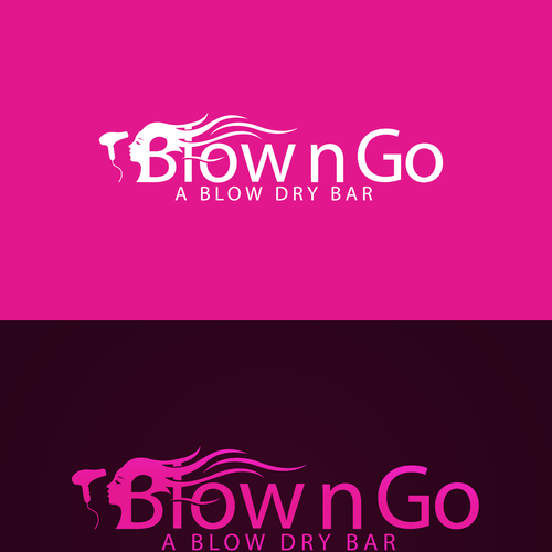 Logo/Signage design for Blow N Go Dry Bar Logo design contest