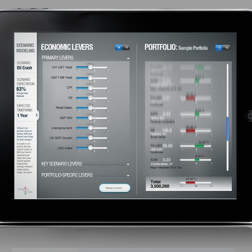 Design a next-gen UI for iPad app for financial professionals Design por A.Alley