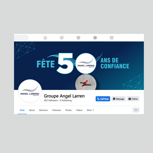 Portada de Facebook propuesta en el concurso por CREATIVE NINJA ✅