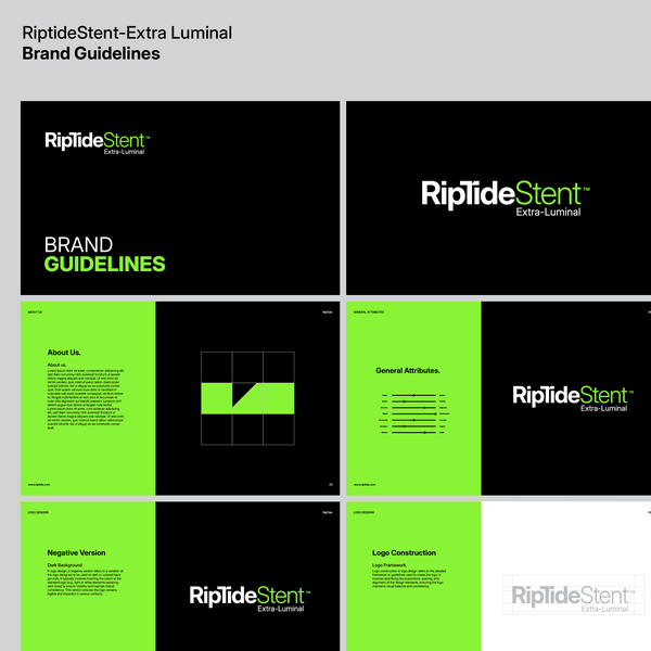 RipTideStent Logo Designs & Brand Guidelines
