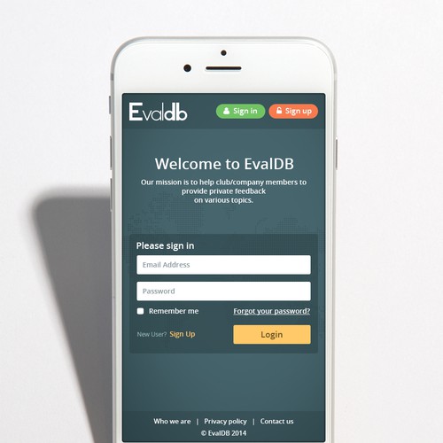 Landing sign in/sign up page Design by Designer Bala