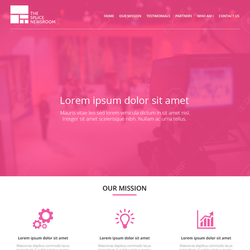 Create a great, eye-catching single-page website for a leading newsroom editorial consultancy. Design von Răzvan I.