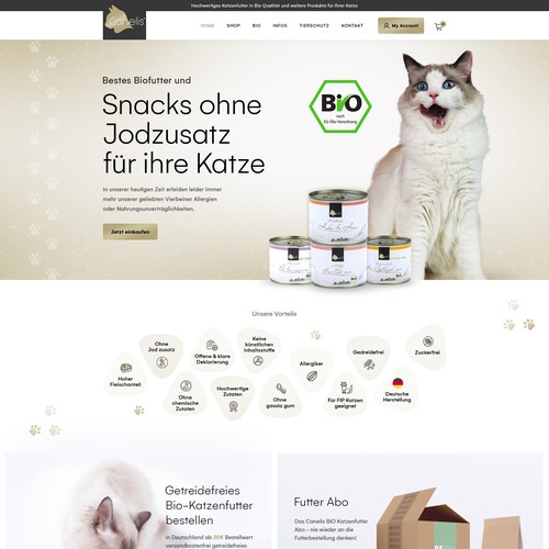 Gewinner des Wettbewerbs „prägnantes webdesign für tiernahrung“ in der Kategorie Webseiten-Design von Arihant Art