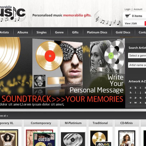 New banner ad wanted for Memorabilia 4 Music デザイン by Stanojevic