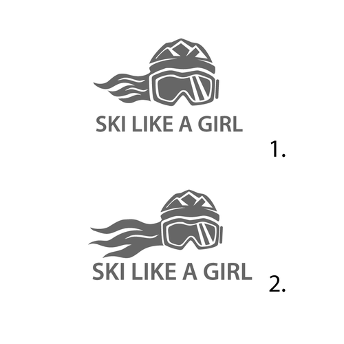 a classic yet fun logo for the fearless, confident, sporty, fun badass female skier full of spirit Réalisé par PUJYE-O