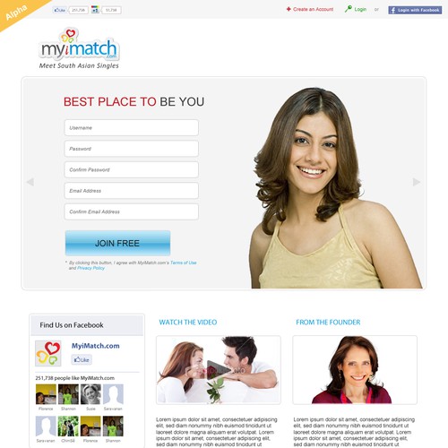 Website design for New Dating Site - MyiMatch.com Design by Blissful ✨ Pixels