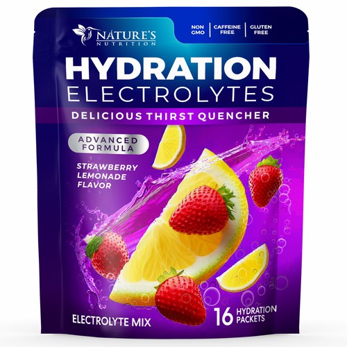 Refreshing Hydration Electrolytes Design Needed for Nature's Nutrition Design by GenScythe